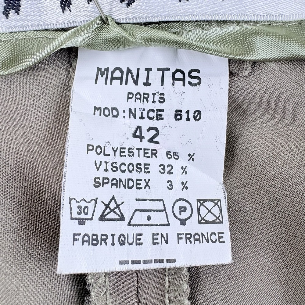 Mieka Straight Leg Dress Pants Taupe Womens EU 42 US 10 12 Made in France - Picture 6 of 15